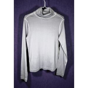 ☀️Three Dots Turtleneck Top Lilac Long Sleeve Stretch Knit NWT Large